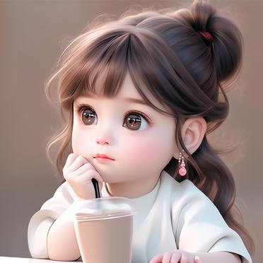 奶茶妹妹#AI绘画# #二次元# #Q版头像#