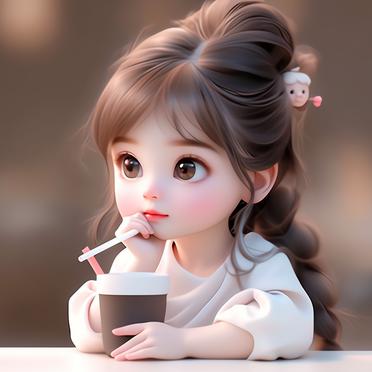 奶茶妹妹#AI绘画# #二次元# #Q版头像#