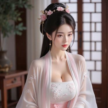 古风美人轻纱薄衣，静坐如画#AI绘画# #美女# #动态连更挑战#